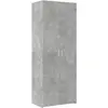 Image de Buffet Haut Gris Béton 70x42,5x185 Cm Bois D'ingénierie Vidaxl
