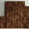 Image de Buffet Haut Chêne Fumé 70x42,5x185 Cm Bois D'ingénierie Vidaxl