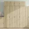 Image de Buffet Haut Chêne Sonoma 80x42,5x185 Cm Bois D'ingénierie Vidaxl