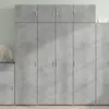 Image de Buffet Haut Gris Béton 80x42,5x185 Cm Bois D'ingénierie Vidaxl