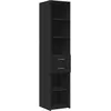 Image de Buffet Haut Noir 40x42,5x185 Cm Bois D'ingénierie Vidaxl
