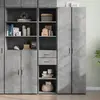 Image de Buffet Haut Gris Béton 40x42,5x185 Cm Bois D'ingénierie Vidaxl