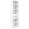 Image de Vidaxl buffet haut blanc 45x42,5x185 cm bois d'ingénierie