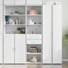 Image de Buffet Haut Blanc 50x42,5x185 Cm Bois D'ingénierie Vidaxl