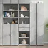 Image de Buffet Haut Gris Béton 50x42,5x185 Cm Bois D'ingénierie Vidaxl