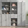 Image de Buffet Haut Sonoma Gris 50x42,5x185 Cm Bois D'ingénierie Vidaxl