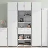 Image de Buffet Haut Blanc 70x42,5x185 Cm Bois D'ingénierie Vidaxl