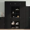 Image de vidaXL Buffet haut noir 70x425x185 cm bois dingénierie 3281463