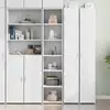 Image de Buffet Haut Blanc 40x41x185 Cm Bois D'ingénierie Vidaxl
