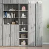 Image de Buffet Haut Sonoma Gris 40x41x185 Cm Bois D'ingénierie Vidaxl