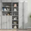 Image de Buffet Haut Gris Béton 45x41x185 Cm Bois D'ingénierie Vidaxl