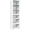 Image de Vidaxl buffet haut blanc 50x41x185 cm bois d'ingénierie