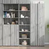 Image de Buffet Haut Sonoma Gris 50x41x185 Cm Bois D'ingénierie Vidaxl