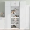 Image de Buffet Haut Blanc 70x41x185 Cm Bois D'ingénierie Vidaxl