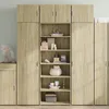 Image de vidaXL Buffet haut chêne sonoma 70x41x185 cm bois dingénierie buffet placard armoire latérale armoire armoire de 3281689