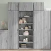 Image de Buffet Haut Sonoma Gris 70x41x185 Cm Bois D'ingénierie Vidaxl