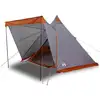 Image de Vidaxl tente familiale tipi 6 personnes gris et orange imperméable