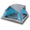 Image de Vidaxl tente de camping de cabine 4 personnes bleu imperméable