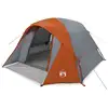 Image de Vidaxl tente de cabine familiale 6 personnes gris orange imperméable