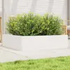 Image de Jardinière Blanc 90x90x23 Cm Bois De Pin Massif Vidaxl