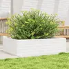 Image de Jardinière Blanc 90x60x23 Cm Bois De Pin Massif Vidaxl