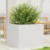Image de vidaXL Jardinière blanc 60x60x455 cm bois de pin massif jardinière dextérieur bac à fleurs boîte à plantes jardinière 847249