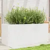 Image de Jardinière Blanc 110x40x45,5 Cm Bois De Pin Massif Vidaxl