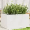 Image de Jardinière Blanc 90x60x45,5 Cm Bois De Pin Massif Vidaxl