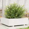 Image de Jardinière Blanc 80x80x26,5 Cm Bois De Pin Massif Vidaxl