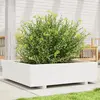 Image de Jardinière Blanc 90x90x26,5 Cm Bois De Pin Massif Vidaxl