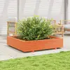 Image de Jardinière Cire Marron 110x110x26,5 Cm Bois De Pin Massif Vidaxl