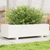 Image de Jardinière Blanc 90x40x26,5 Cm Bois De Pin Massif Vidaxl