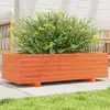 Image de Jardinière Cire Marron 90x40x26,5 Cm Bois De Pin Massif Vidaxl