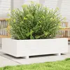 Image de Jardinière Blanc 90x60x26,5 Cm Bois De Pin Massif Vidaxl