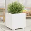 Image de Jardinière Blanc 50x50x49,5 Cm Bois De Pin Massif Vidaxl