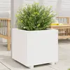 Image de Jardinière Blanc 60x60x49,5 Cm Bois De Pin Massif Vidaxl
