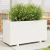 Image de Jardinière Blanc 90x40x49,5 Cm Bois De Pin Massif Vidaxl