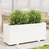 Image de Jardinière Blanc 110x40x49,5 Cm Bois De Pin Massif Vidaxl