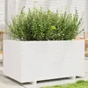 Image de Jardinière Blanc 90x60x49,5 Cm Bois De Pin Massif Vidaxl