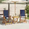 Image de Chaises Pliables De Jardin Lot De 2 Bois D'acacia Et Textilène Vidaxl
