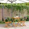 Image de Ensemble De Bistro 3 Pcs Anthracite Tissu Et Bois Massif Vidaxl