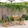 Image de Ensemble De Bistro 3 Pcs Noir Résine Tressée Et Bois Massif Vidaxl