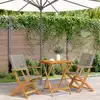 Image de Ensemble De Bistro 3 Pcs Gris Résine Tressée Et Bois Massif Vidaxl