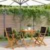 Image de Ensemble De Bistro 3 Pcs Noir Polypropylène Et Bois Massif Vidaxl