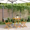 Image de Ensemble De Bistro 3 Pcs Gris Résine Tressée Et Bois Massif Vidaxl
