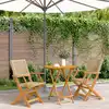 Image de Ensemble De Bistro 3 Pcs Beige Résine Tressée Et Bois Massif Vidaxl