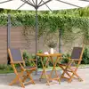 Image de Ensemble De Bistro 3 Pcs Anthracite Tissu Et Bois Massif Vidaxl