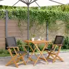 Image de Ensemble De Bistro 3 Pcs Noir Résine Tressée Et Bois Massif Vidaxl