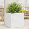 Image de Jardinière Blanc 50x50x46 Cm Bois De Pin Massif Vidaxl