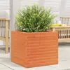 Image de Jardinière Cire Marron 50x50x46 Cm Bois De Pin Massif Vidaxl